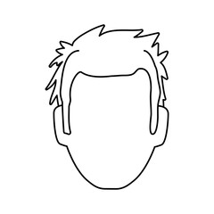 Man faceless avatar icon vector illustration graphic design