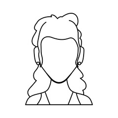 Anonymous faceless woman icon vector illustration graphic design