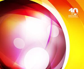 Glossy glass shiny bubble abstract background, wave lines