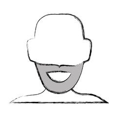 Man faceless avatar icon vector illustration graphic design