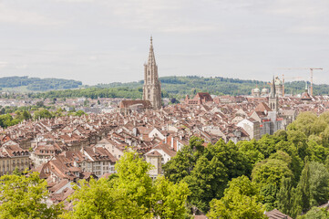 Bern, Stadt, Altstadt, Münster, Berner Münster, Kirche, Rosenberg, Altstadthäuser, Hauptstadt, Stadtrundgang, Frühling, Sommer, Schweiz