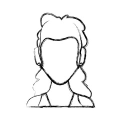 Anonymous faceless woman icon vector illustration graphic design