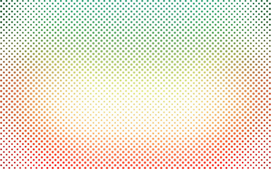 hexagons red green. abstract white background. halftone effect. vector illustration.