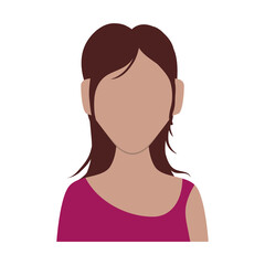 Woman faceless avatar icon vector illustration graphic design