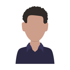 Man faceless avatar icon vector illustration graphic design