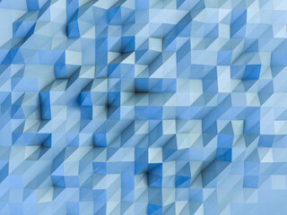 Multicolor geometric rumpled triangular low poly backdrop. 3D rendering