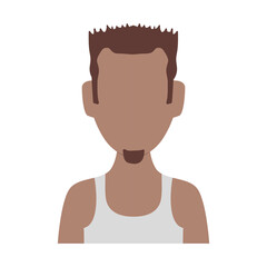Man faceless avatar icon vector illustration graphic design