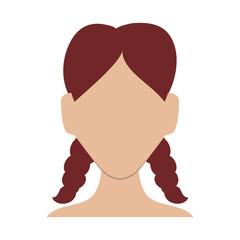 Woman faceless avatar icon vector illustration graphic design