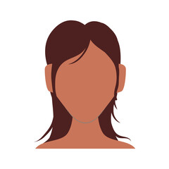 Woman faceless avatar icon vector illustration graphic design