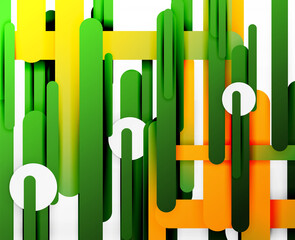 Cut 3d paper color straight lines abstract background