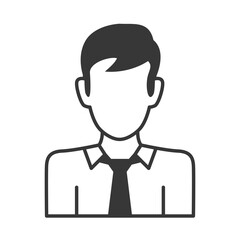 Man faceless avatar icon vector illustration graphic design