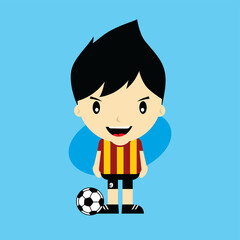 funny cartoon soccer player league vector art