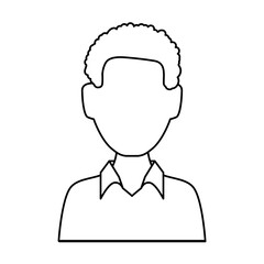 Man faceless avatar icon vector illustration graphic design