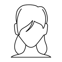 Fototapeta premium Woman faceless avatar icon vector illustration graphic design