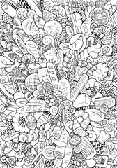 Engraving vintage hand drawn vector cookies and croissant Sketch