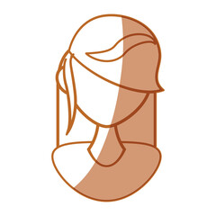 Woman faceless avatar icon vector illustration graphic design