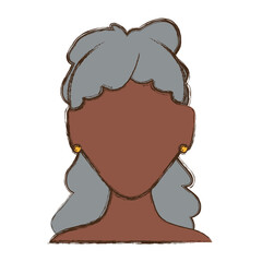 Woman faceless avatar icon vector illustration graphic design