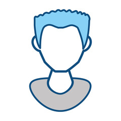 Man faceless avatar vector illustration graphic design