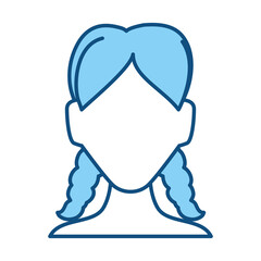 Woman faceless avatar vector illustration graphic design