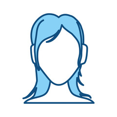 Woman faceless avatar vector illustration graphic design