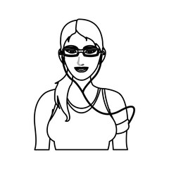 silhouette girl draw illustration icon vector design graphic