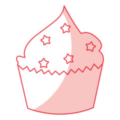 delicious cupcake celebration icon vector illustration design