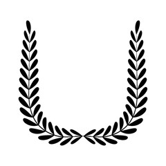 Wreath leaves ornament icon vector illustration graphic design