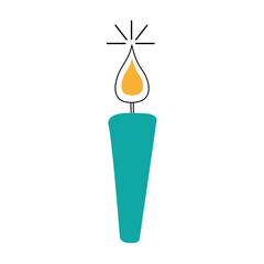 candle flame isolated icon vector illustration design