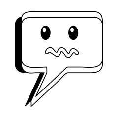 speech bubble angry comic character vector illustration design