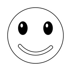 happy emoticon face kawaii style vector illustration design