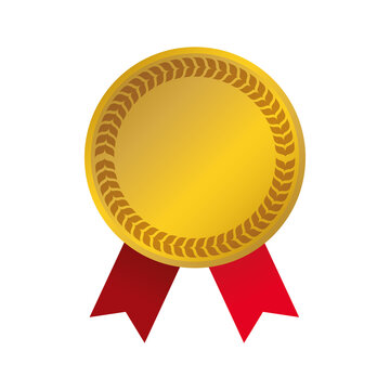 Gold award ribbon icon vector illustration graphic design
