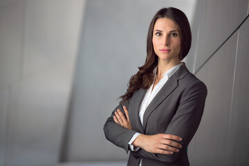 Headshot of big business lawyer working executive professional with strong confident pose