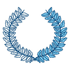 Wreath leaves ornament icon vector illustration graphic design