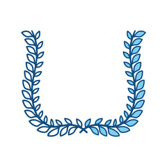 Wreath leaves ornament icon vector illustration graphic design