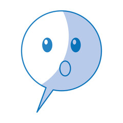 speech bubble confused comic character vector illustration design