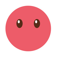 silent emoticon face kawaii style vector illustration design