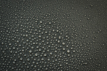 water drops on black background. Macro.