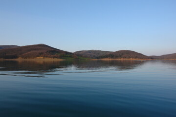 Photo of lake Plastira and Elati village, North Greece