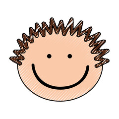cute boy drawing icon vector illustration design
