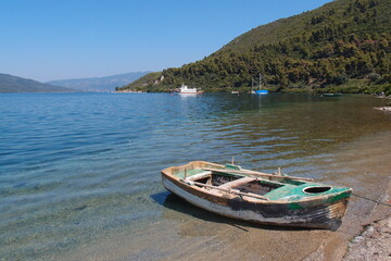 Photo of Gregolimano beach with clear waters in North Evoia, Greece
