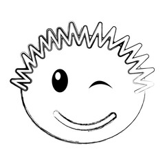 head boy happy expression vector illustration design