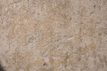 Cracked Surface Horizontal Empty Grunge Background. Yellow Brick Mortar Wall Texture