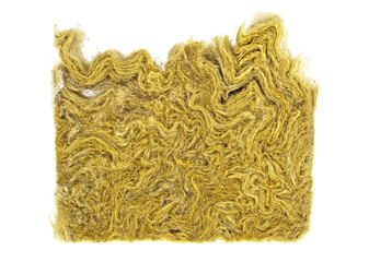 Stone mineral wool insulation on a white background