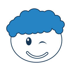 head boy happy expression vector illustration design