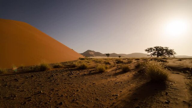 Time lapse of sun setting over Sossusvlei - Namibia