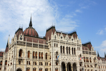 Fototapeta na wymiar The Hungarian Parliament Building in Budapest, Hungary