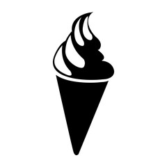 Delicious ice cream cone vector illustration design