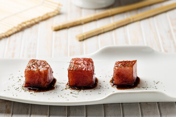 Red tuna sashimi.