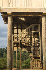 wooden house in the forest