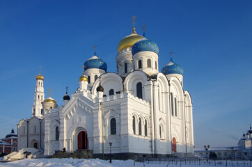 Dzerzhinsky, Russia - December, 2016: Ugresha Monastery in  winter day